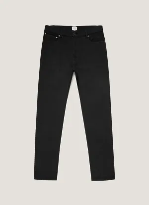 Men's Cotton Drill 5 Pocket Trouser in Black Soft Interior Chilly Day Layers