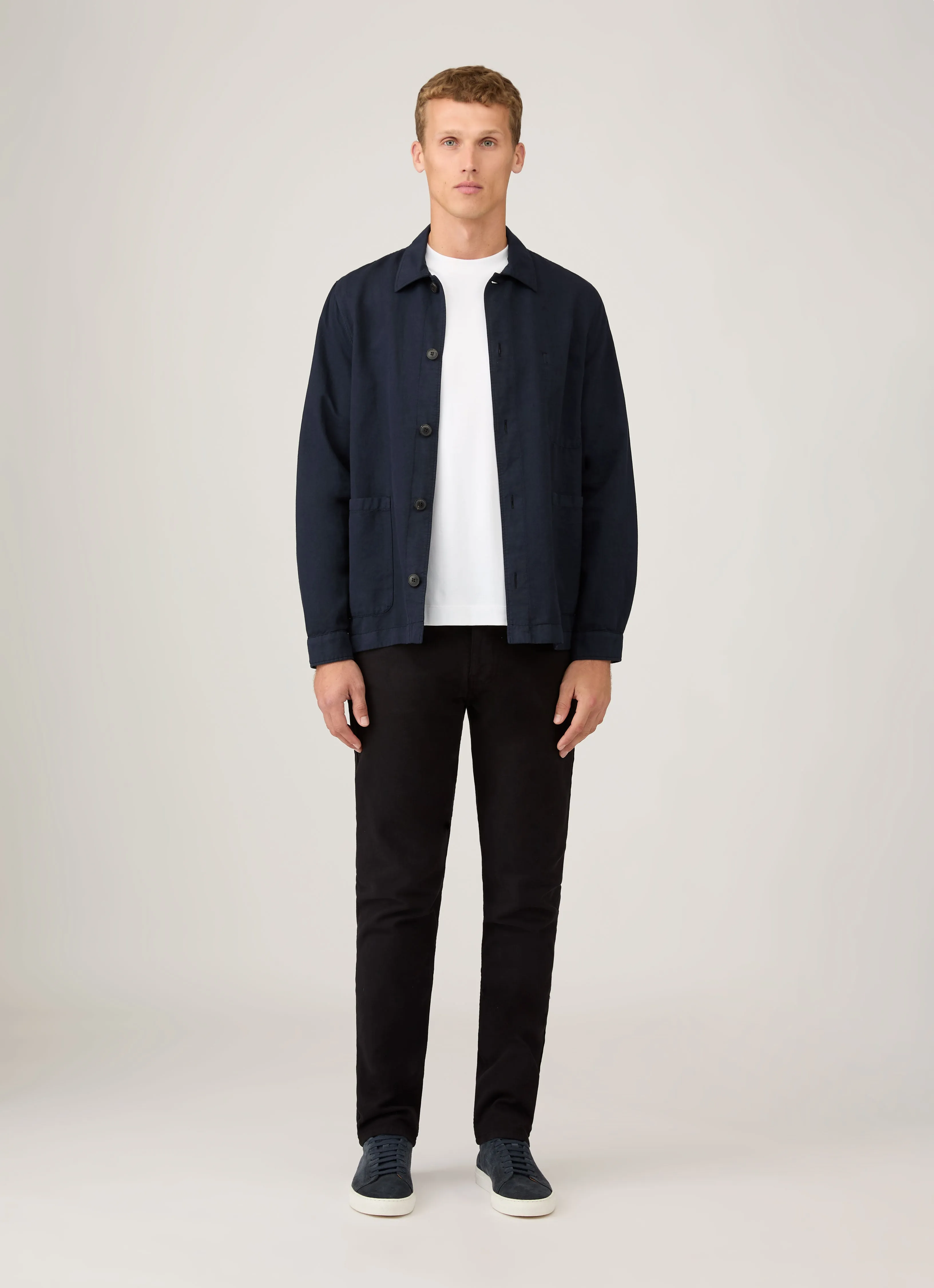 Ventilated Panels Core Basic Men's Cotton Drill 5 Pocket Trouser in Black