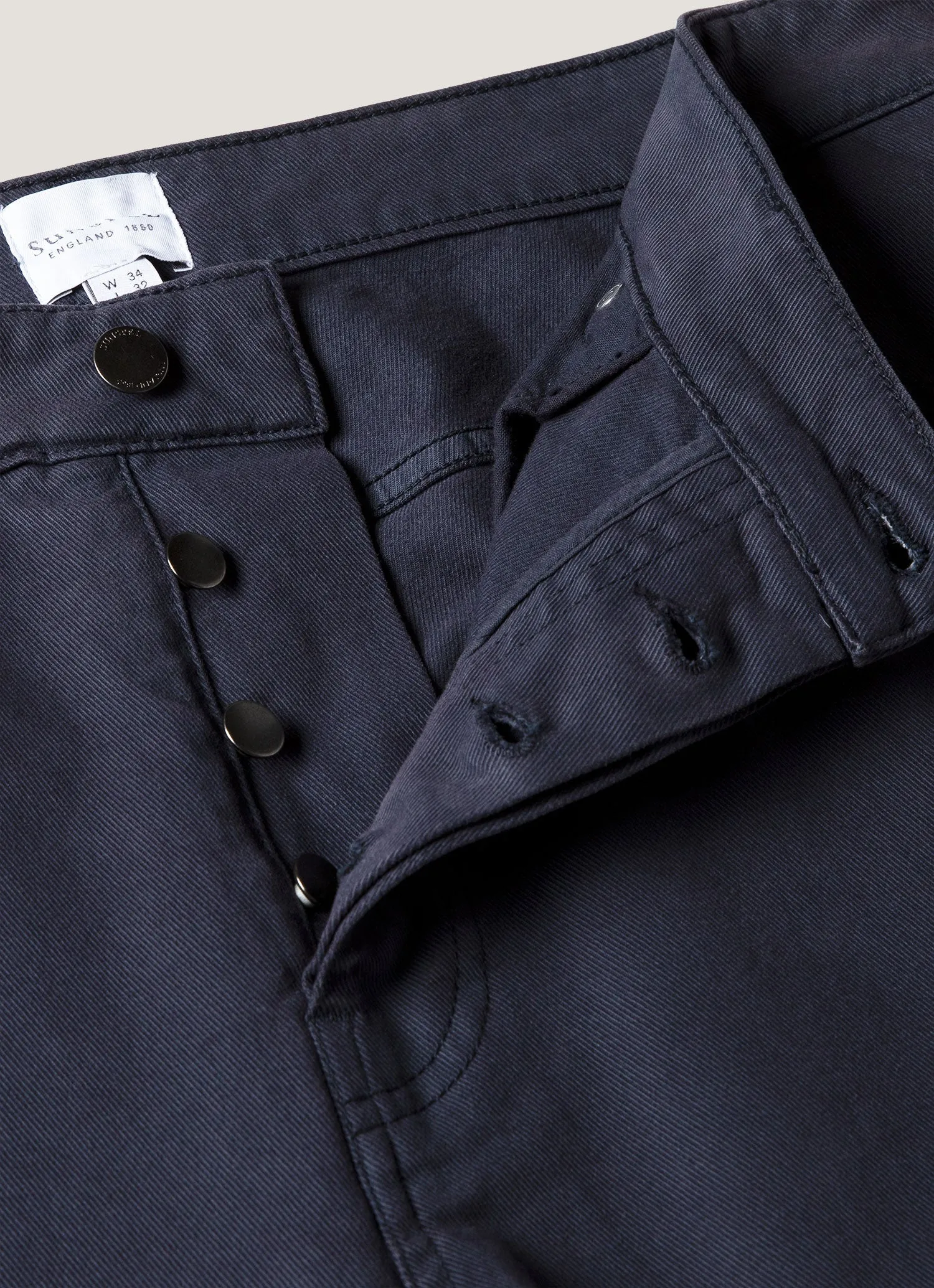 Neutral Fit Men's Cotton Drill 5 Pocket Trouser in Navy