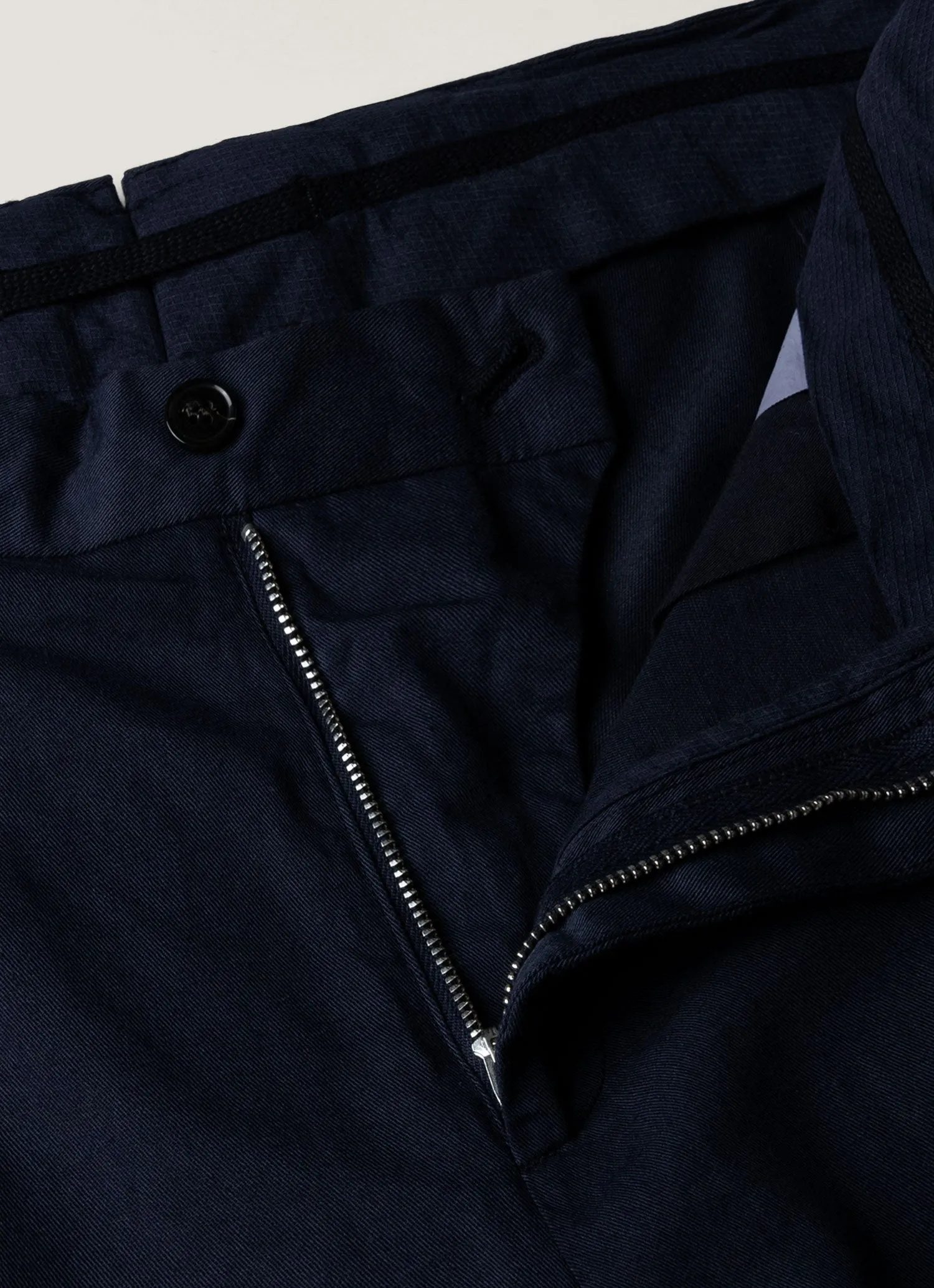 Men's Cotton Linen Trouser in Navy ExtendedSizeRange