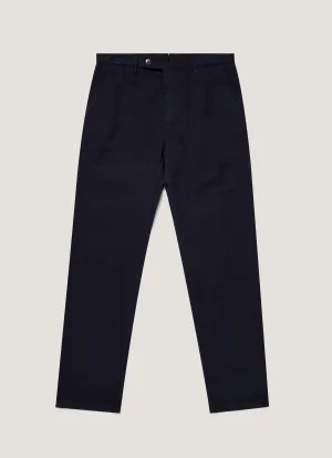 Active Flex Men's Cotton Linen Trouser in Navy