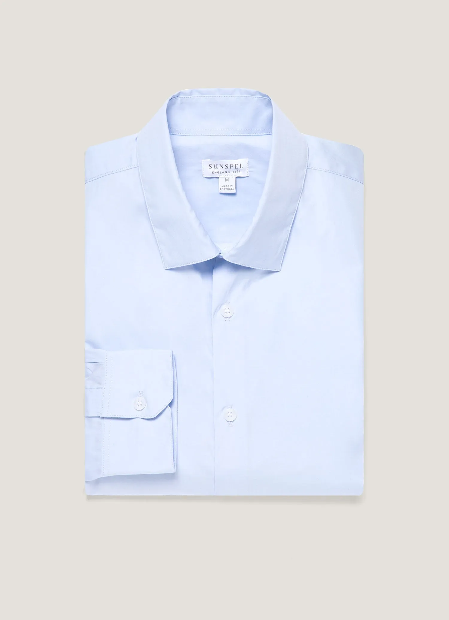 Cozy Design Men's Cotton Stretch Shirt in Light Blue
