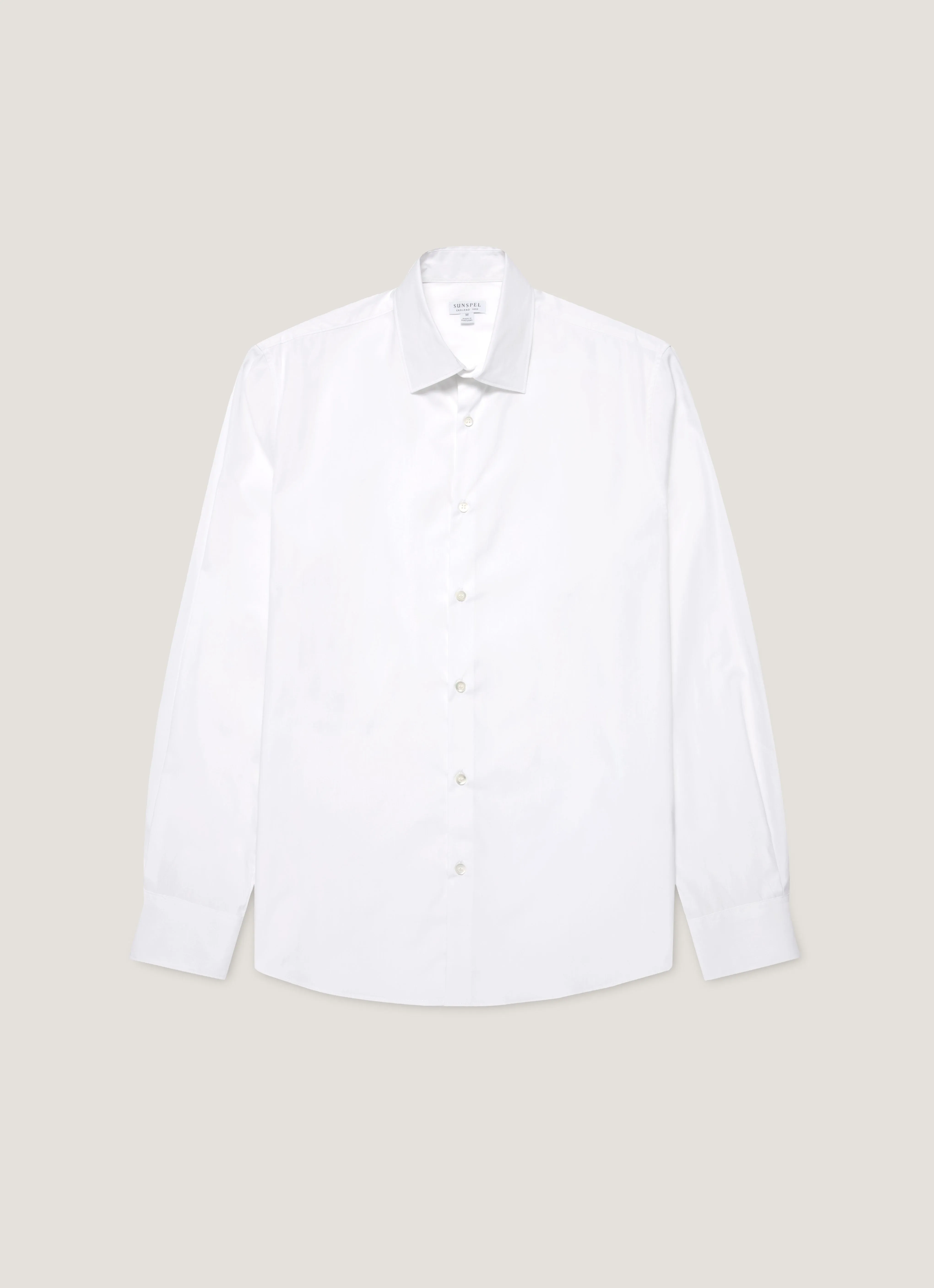 Versatile Wear Men's Cotton Stretch Shirt in White