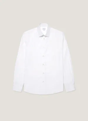 Versatile Wear Men's Cotton Stretch Shirt in White