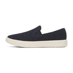 Men's Cruiser Slip On Corduroy - Dark Navy (Stony Cream Sole) Rubber Sole Modern Texture