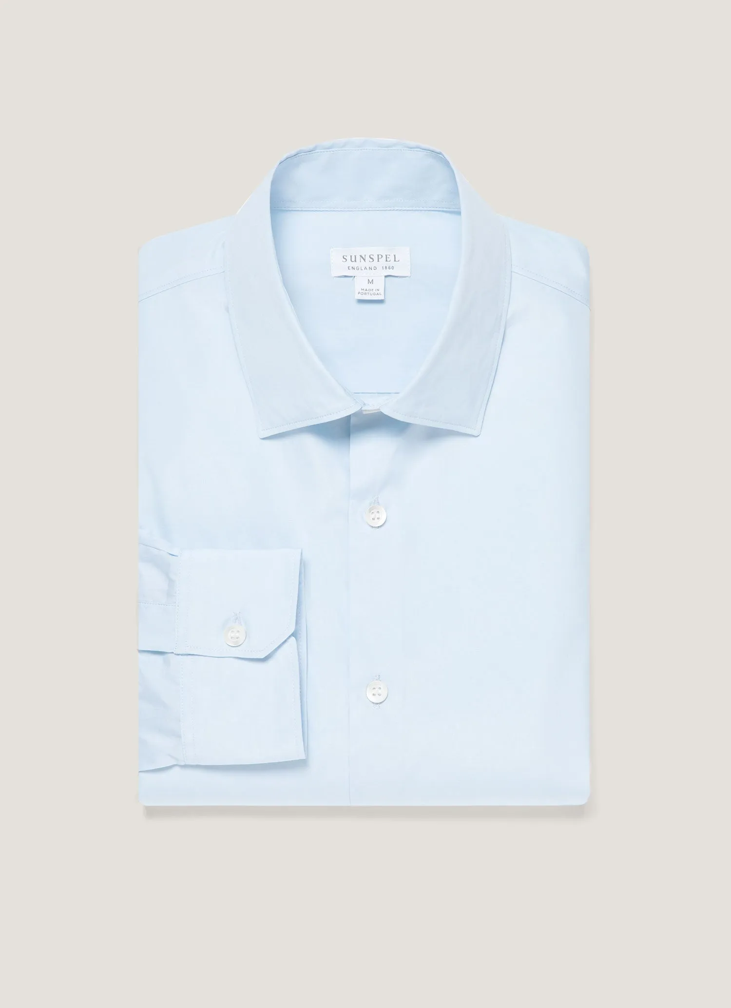 Men's Cutaway Collar Shirt in Light Blue Stylish Wear