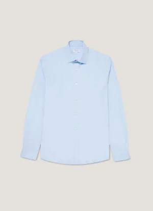Men's Cutaway Collar Shirt in Light Blue sporty and comfortable Athletic Fit