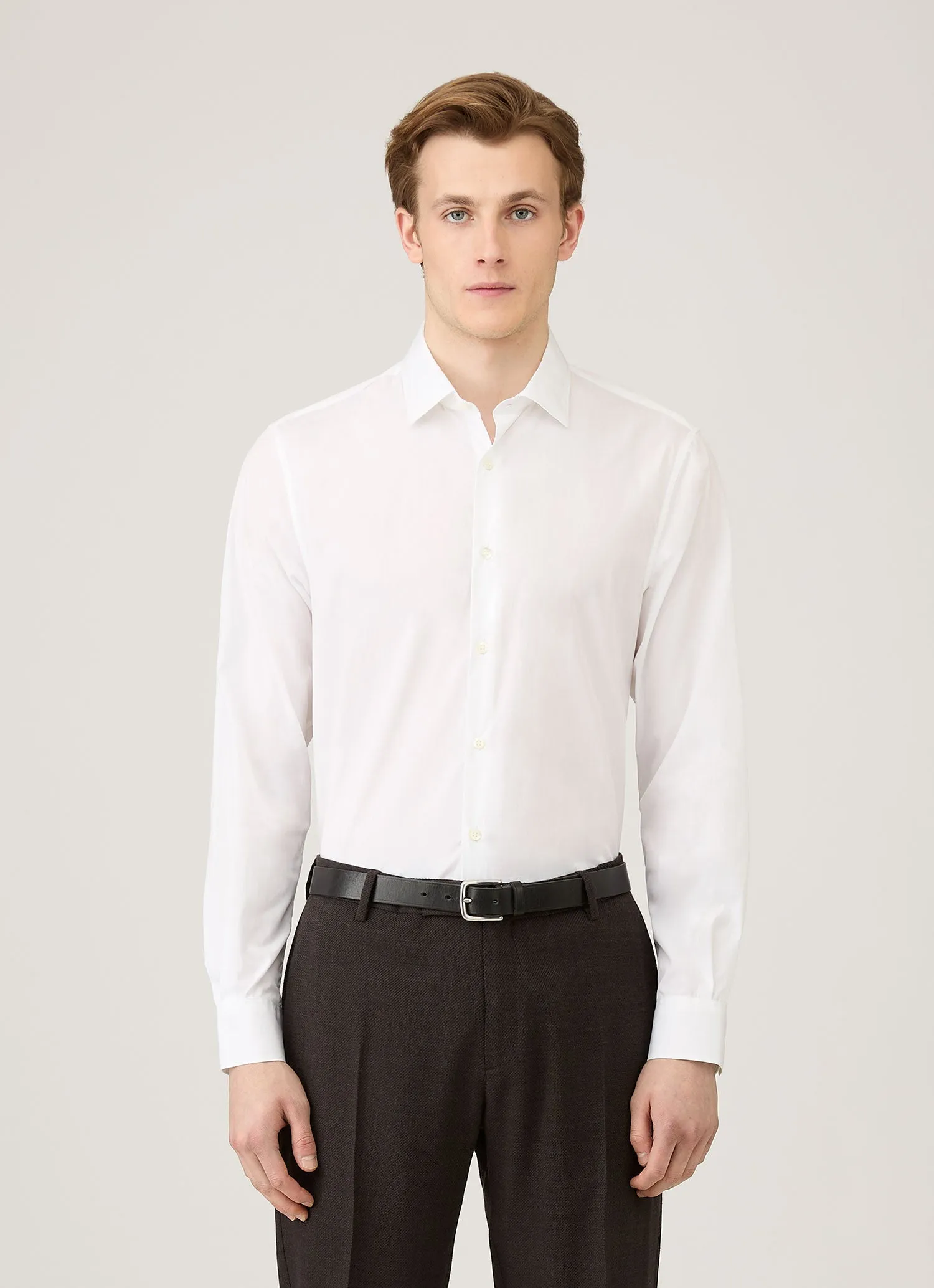 Recommended Men's Cutaway Collar Shirt in White