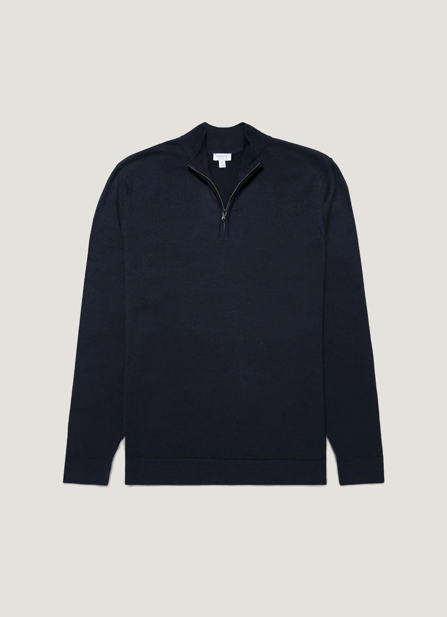 Urban Classic Sustainable Fibers Men's Extra-Fine Merino Zip Neck in Navy
