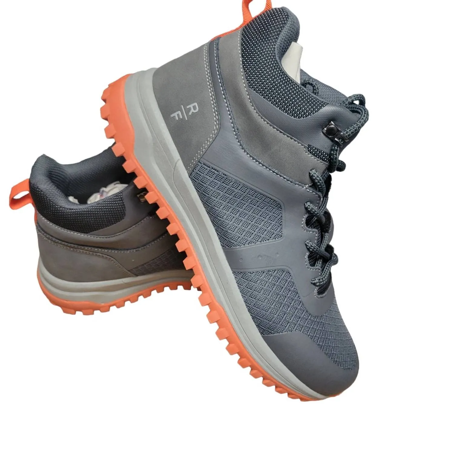 Men's Faux Leather Lace-Up Boot In Grey Subtle Vibe Opulent Shade