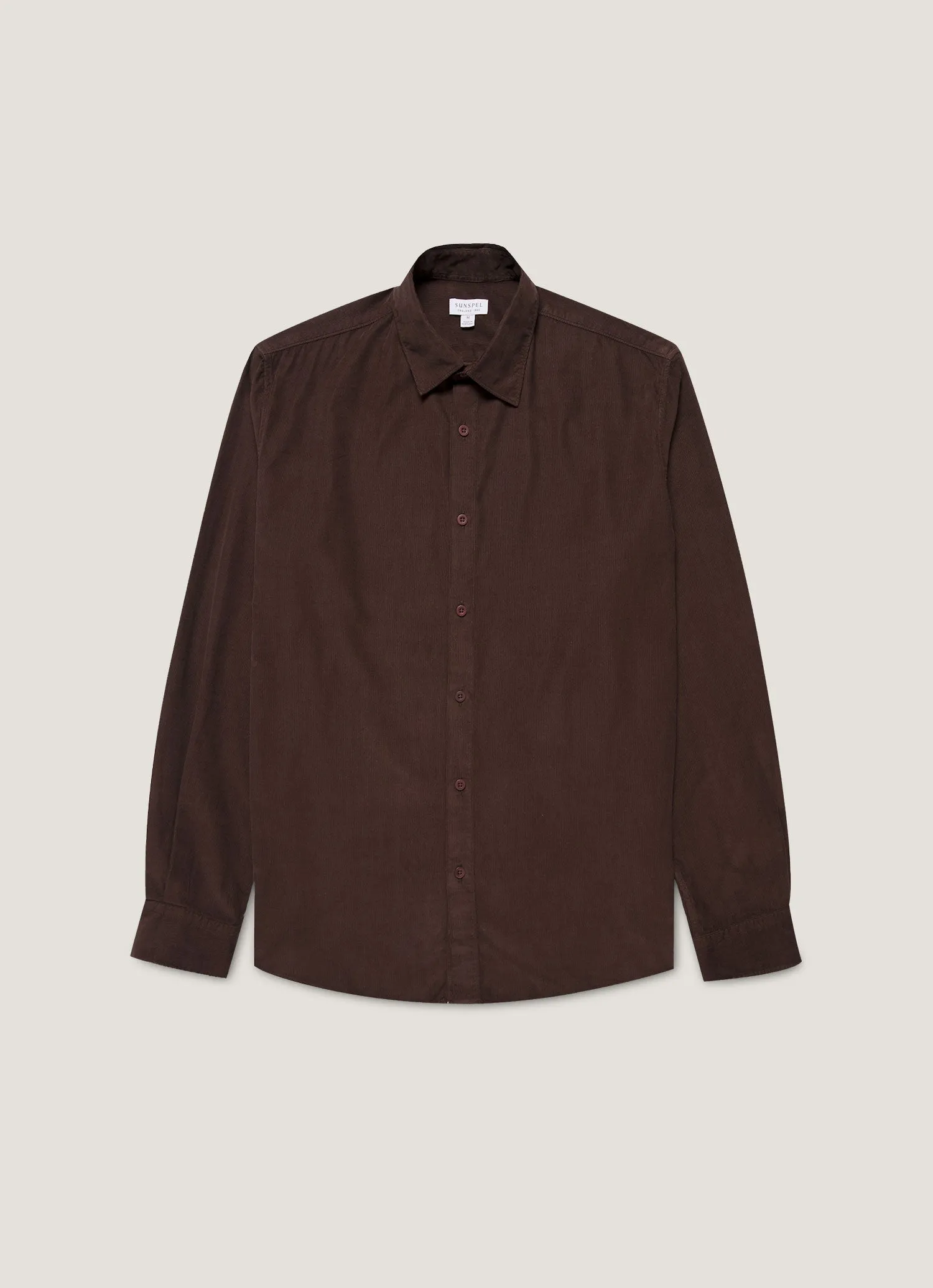 Men's Fine Cord Shirt in Truffle Cozy And Warm Comfort Style