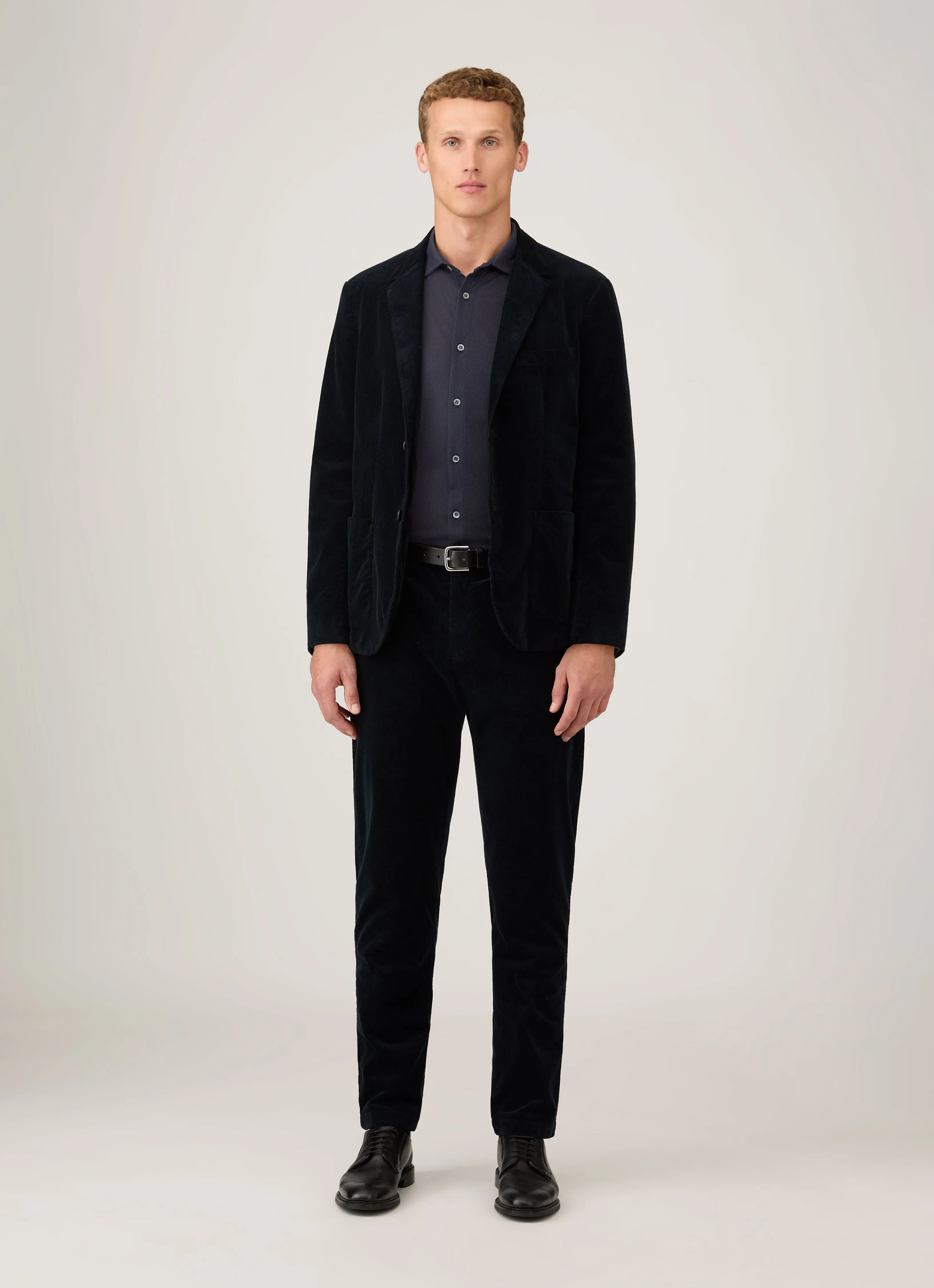 Men's Formal Riviera Shirt in Navy Outdoor Style Trend Autumn Wear