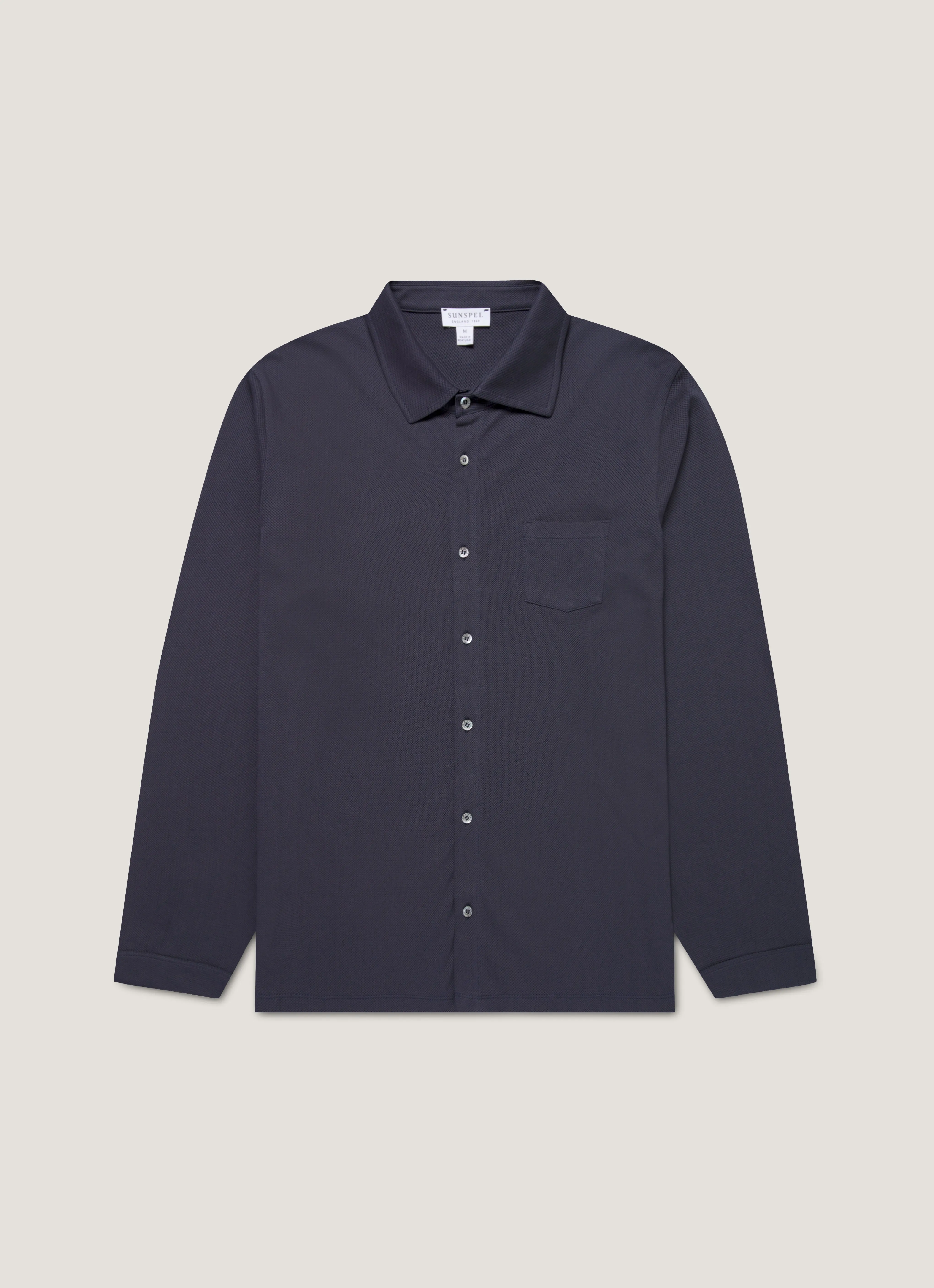 windproof Feminine Touch Men's Formal Riviera Shirt in Navy