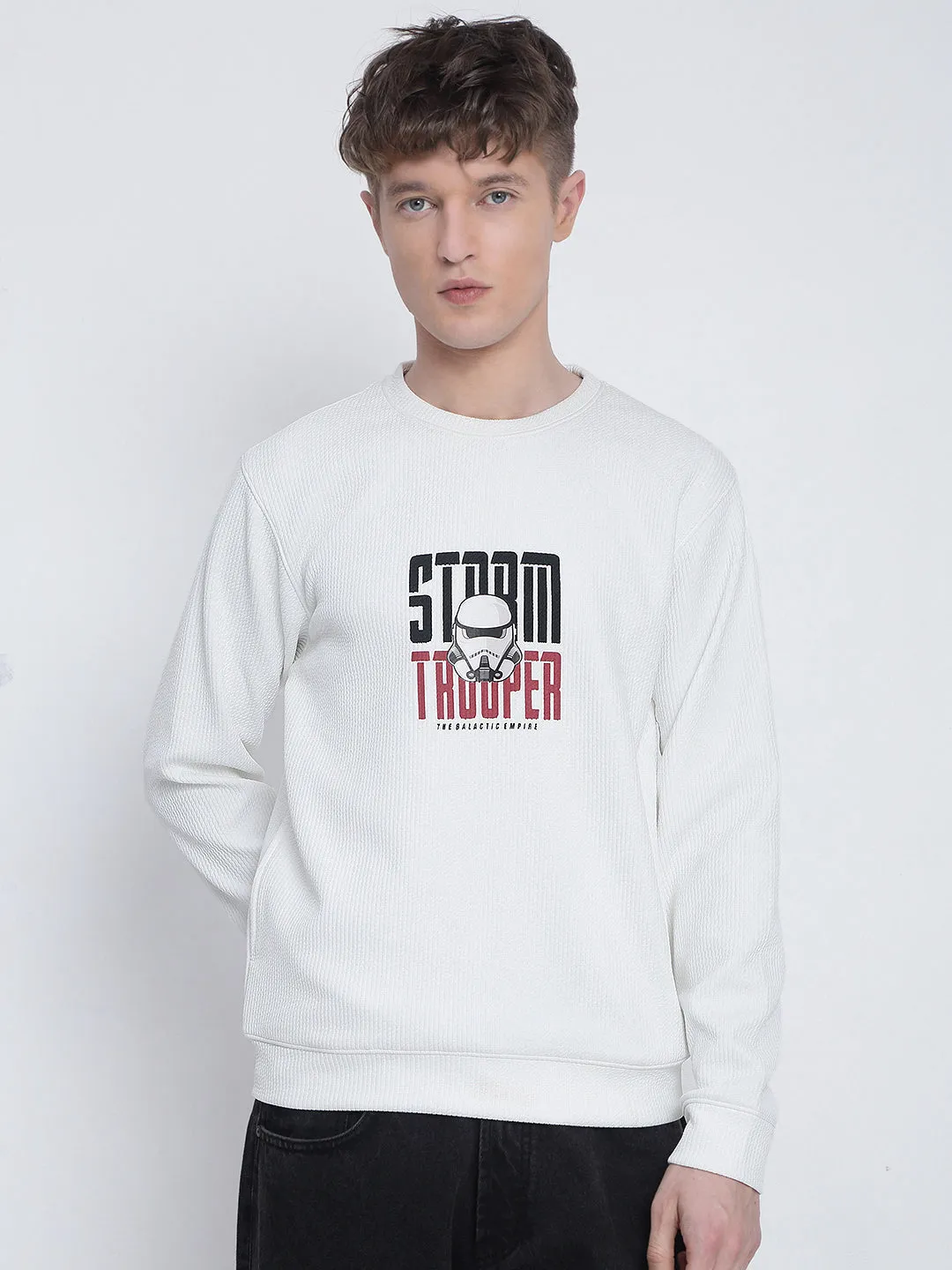 Men's Graphic Printed White Star Wars Sweatshirt Cozy Trend product return policy