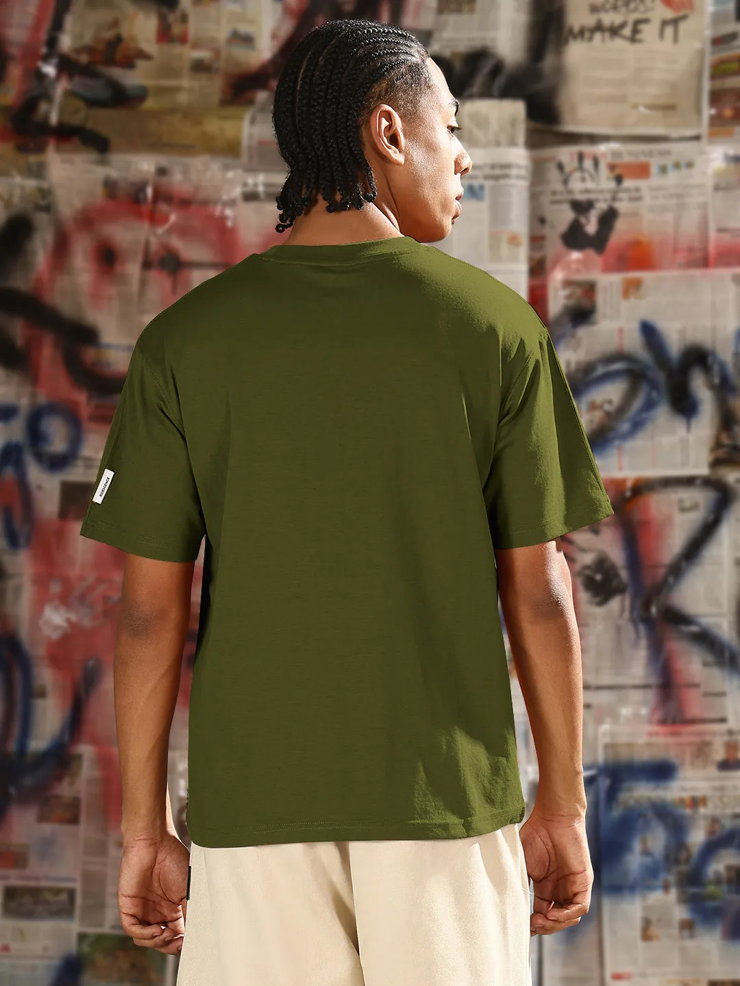 Men's Green Regular Fit T-Shirt Storm Core