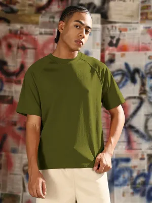StainResistant Fabric Ocean Glow Men's Green Regular Fit T-Shirt