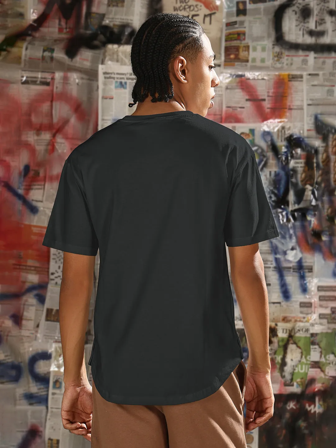 Men's Grey Regular Fit T-Shirt NonSlipTrim Storm Core