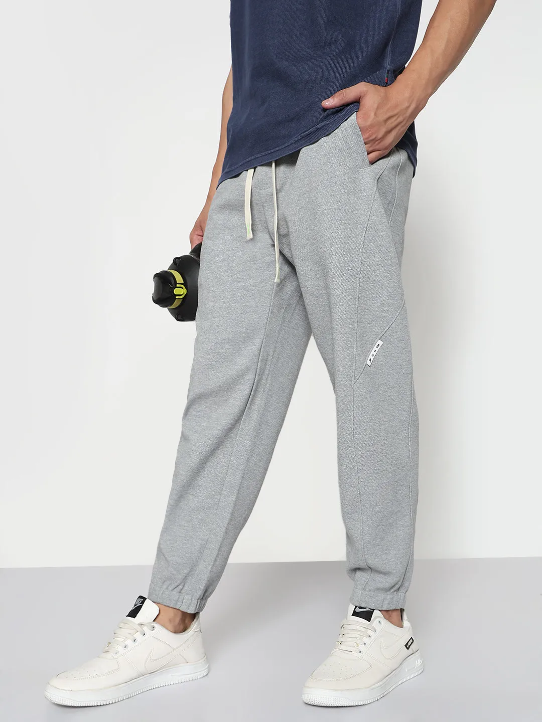 Men's Grey Relaxed Fit Joggers Active Wear