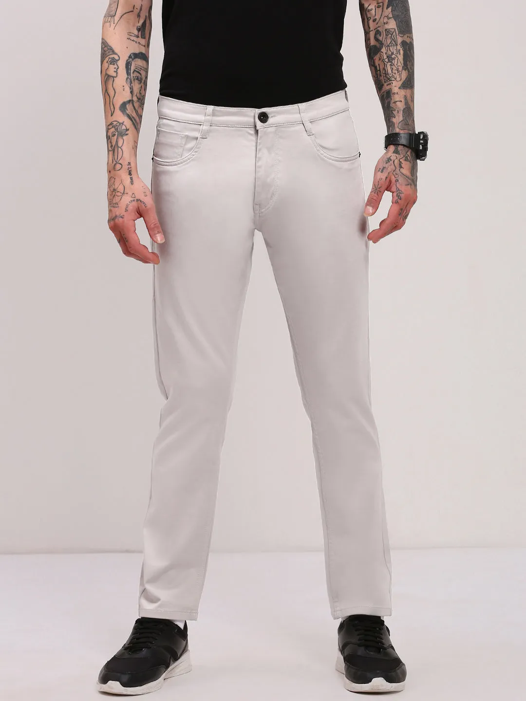 Wear It All Active Friendly Men's Grey Slim Fit Jeans