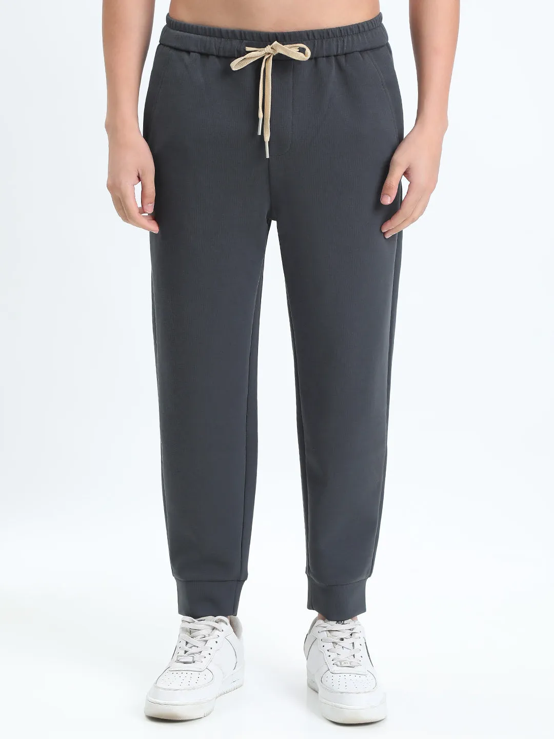 Men's Grey Slim Fit Joggers Chill Style