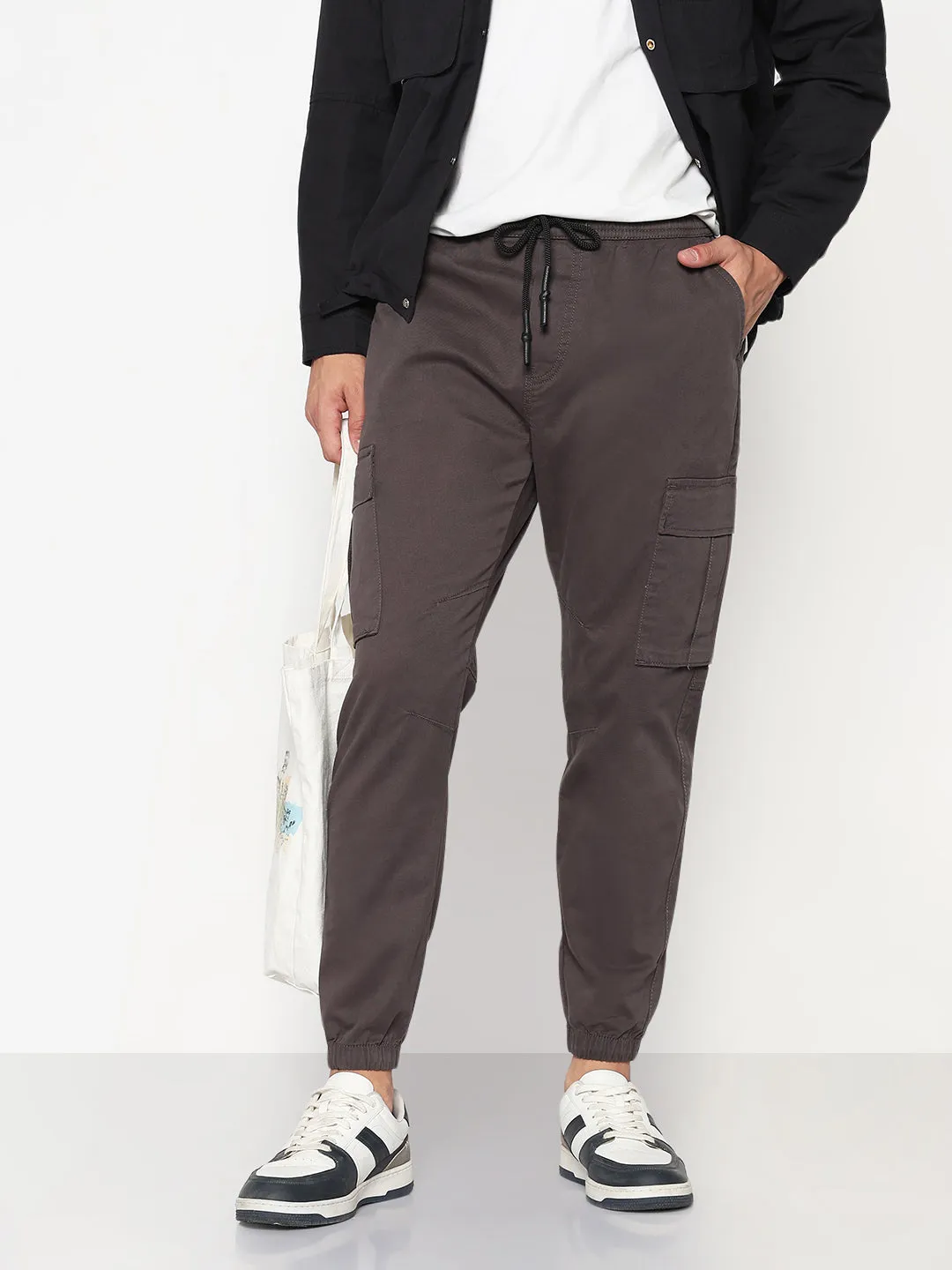 Men's Grey Slim Fit Joggers OdorResistantTreatment