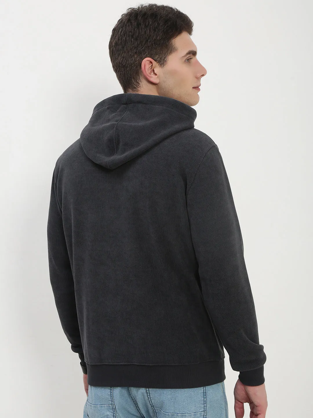 Men's Grey Solid Hooded Sweatshirt comfort test