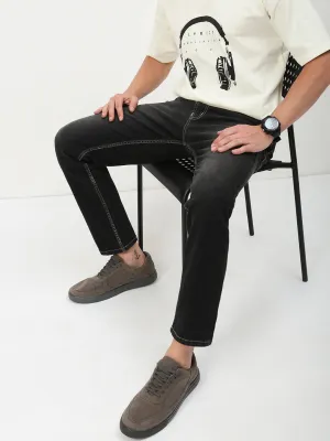 Men's Grey Solid Straight Fit Jeans Always Fits Style Neutral