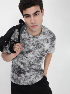 Trendy Design Travel Light Men's Grey Tie and Dye T-Shirt