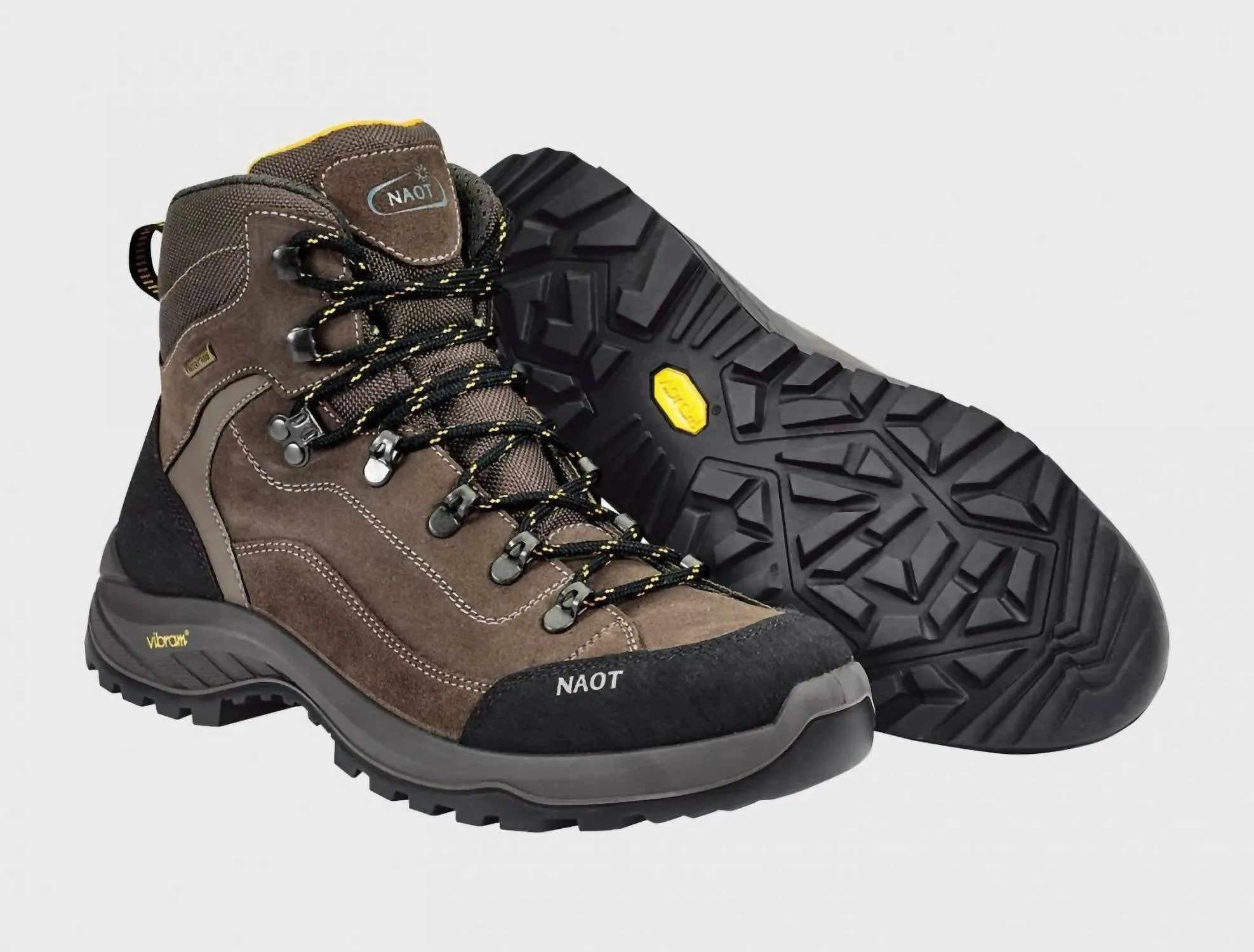Men's Hiker Outdoor Waterproof Boot In Brown Strong Look