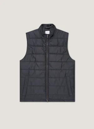Men's Insulated Gilet in Navy Tailored Cut MultiPocket Configuration