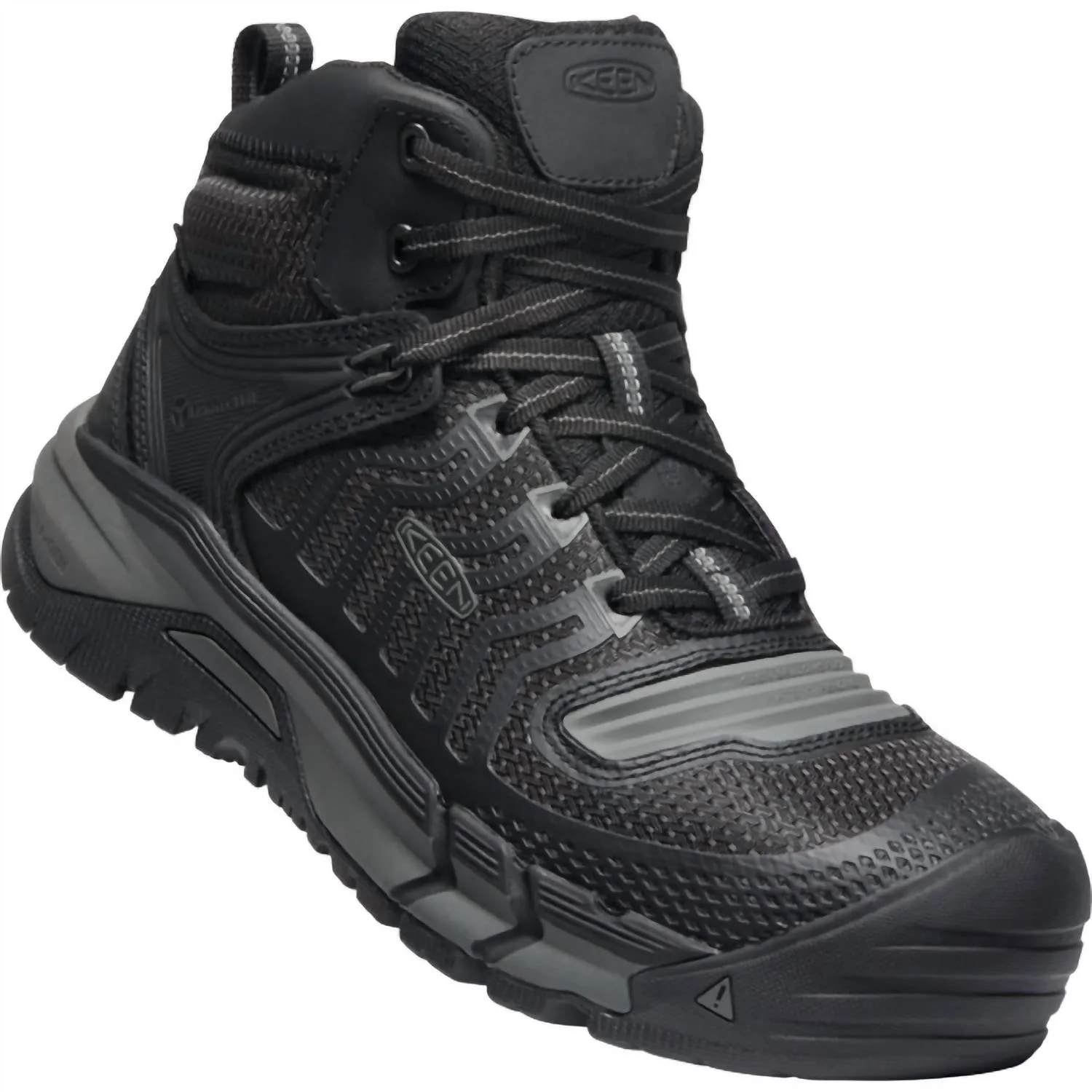 All-Day Fit Summer Breath Men's Kansas City Mid Lace-Up Waterproof Work Boots - Carbon Fiber Toe In Black/ Grey