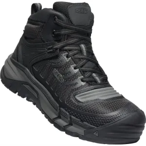 Men's Kansas City Mid Lace-Up Waterproof Work Boots - Carbon Fiber Toe In Black/ Grey day use
