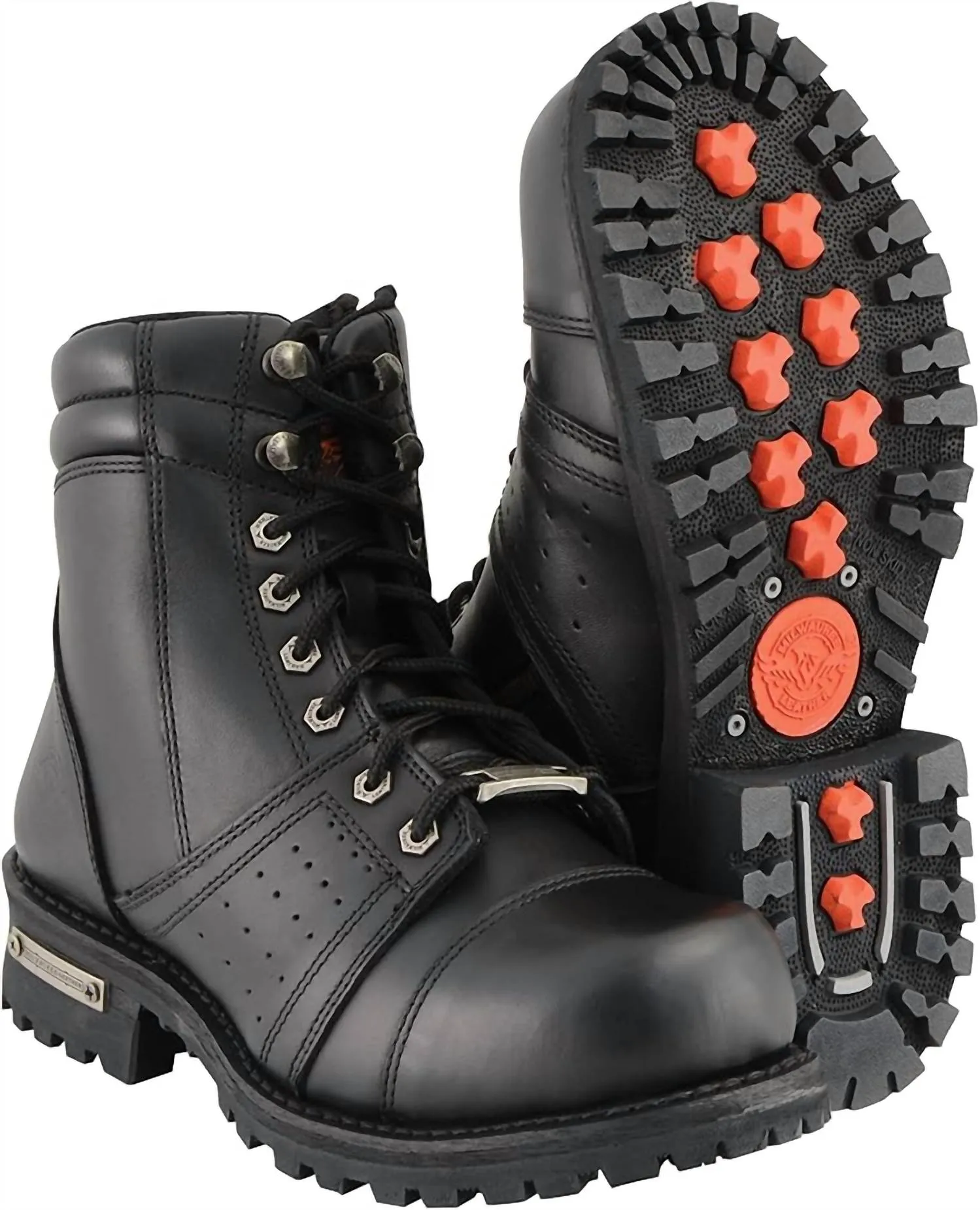 Men's Lace To Toe W/ Side Zipper In Black Work Agenda