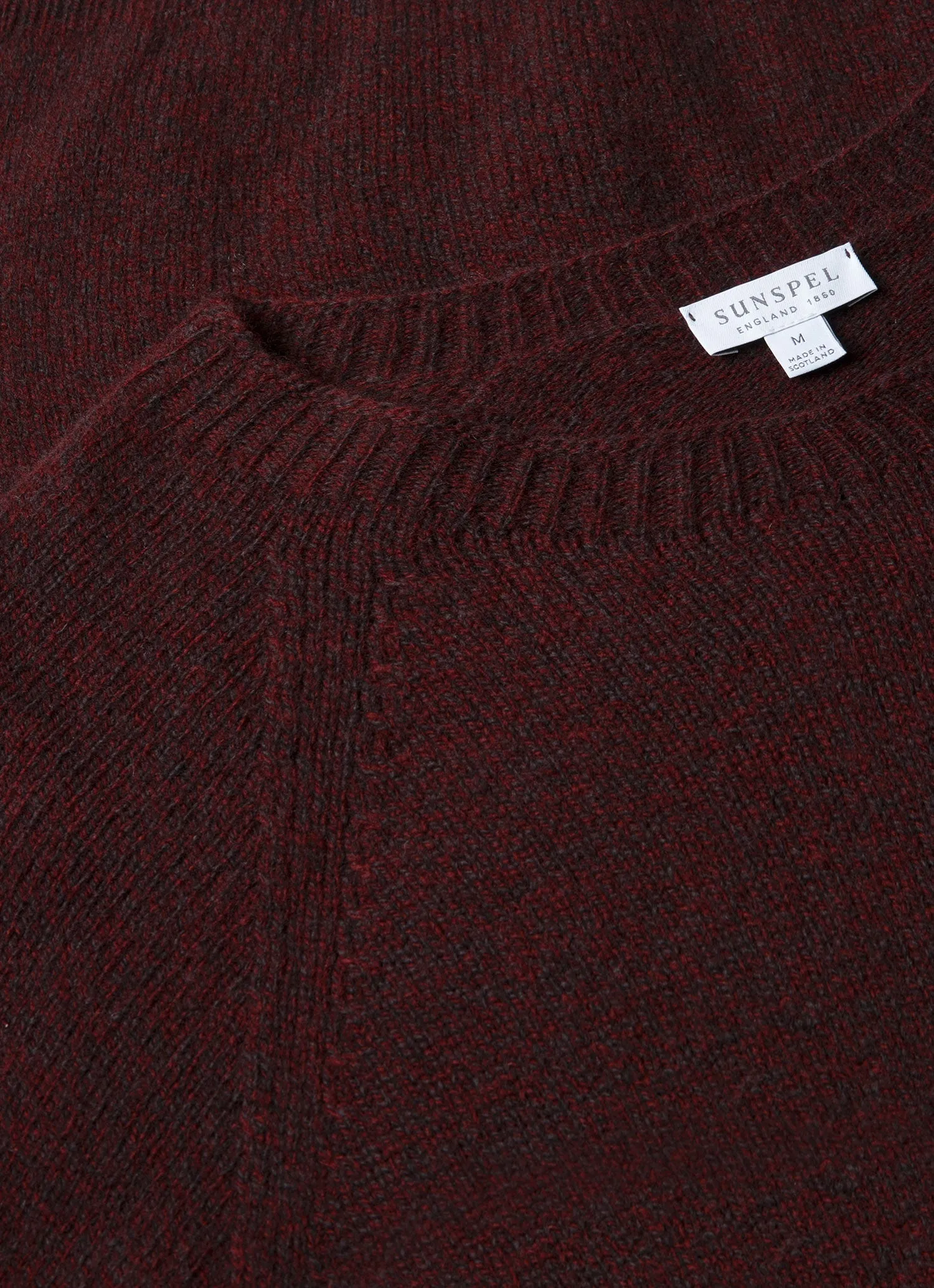 Men's Lambswool Crew Neck Jumper in Bakelite Twist Gradient Colorfast Dye