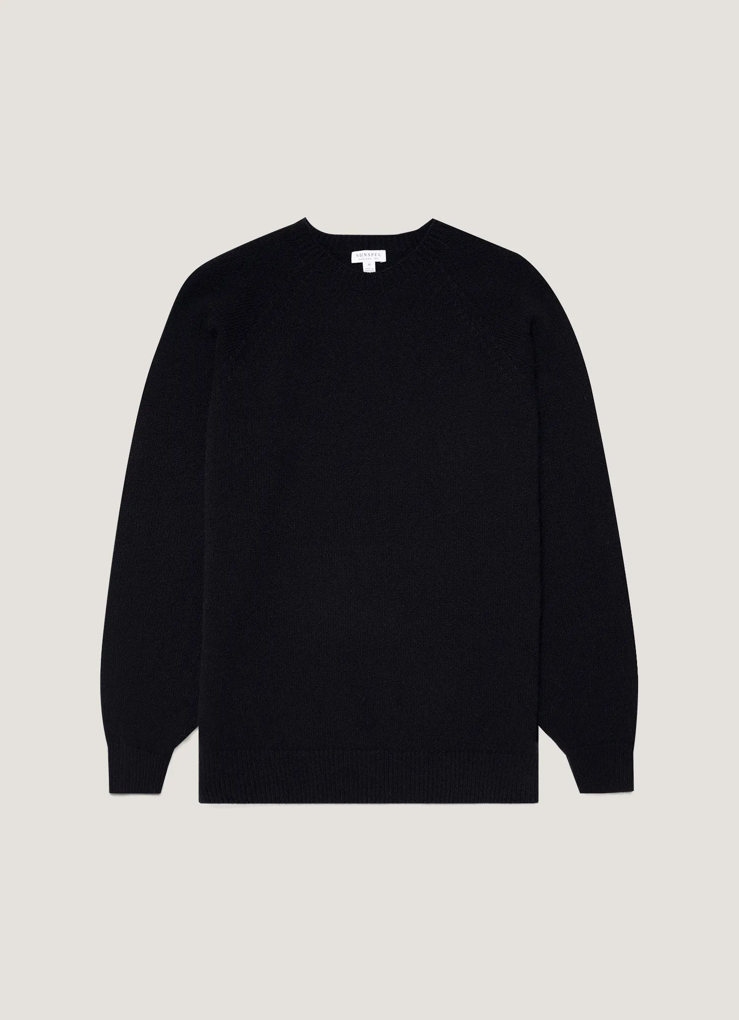 Men's Lambswool Crew Neck Jumper in Dark Navy Mouline Fall Outfit