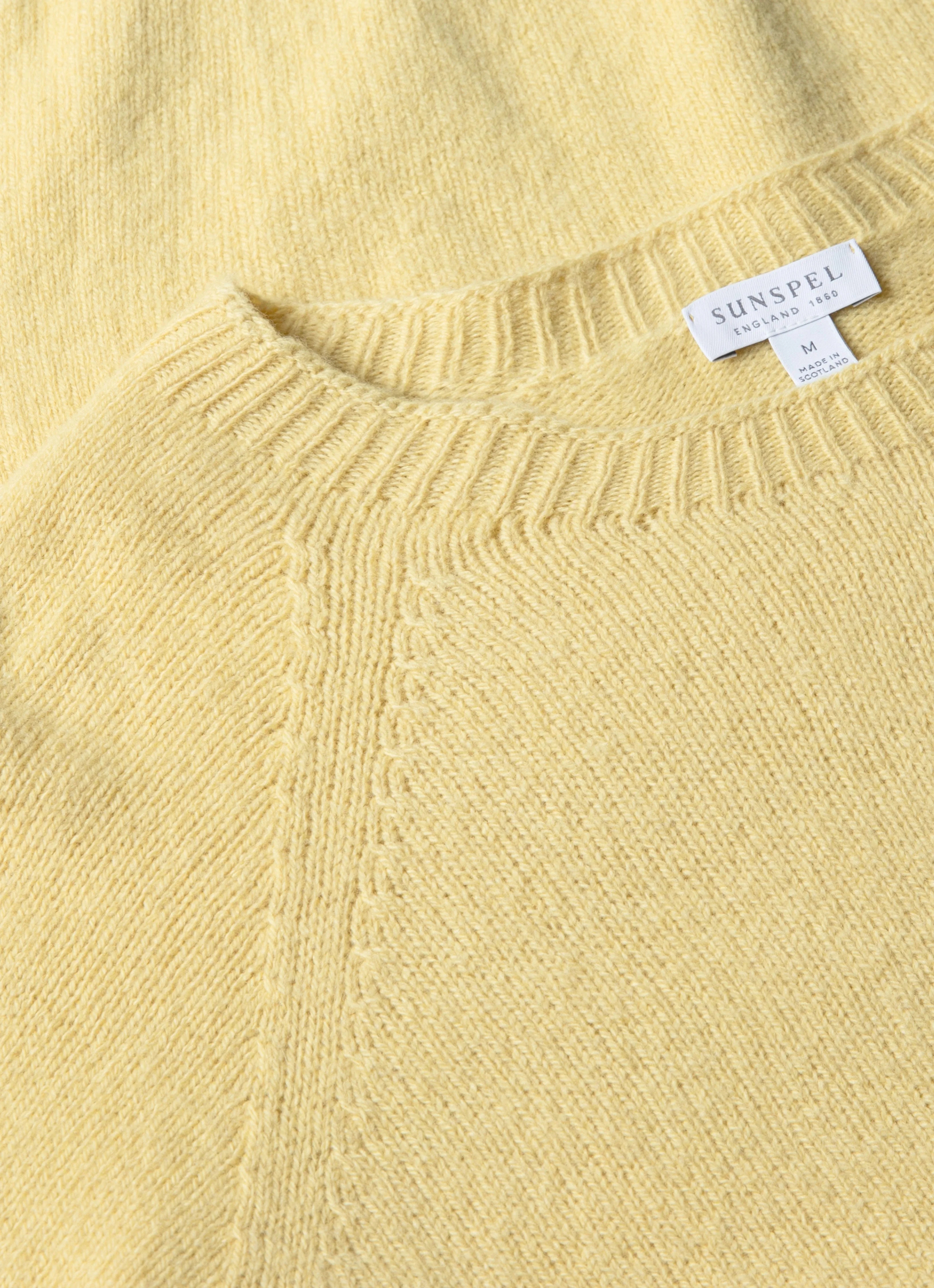 Men's Lambswool Crew Neck Jumper in Dusty Yellow Quick Dry Knitwear Urban Fashion