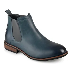 Men's Landon Dress Boots - Wide In Navy Vintage Look