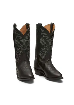 Men's Leather Western Boots In Onyx (Black) Always Ready Toe Space