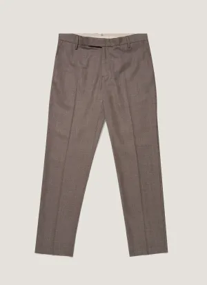 Men's Lightweight Travel Wool Trouser in Light Coffee Melange Rugged Wear