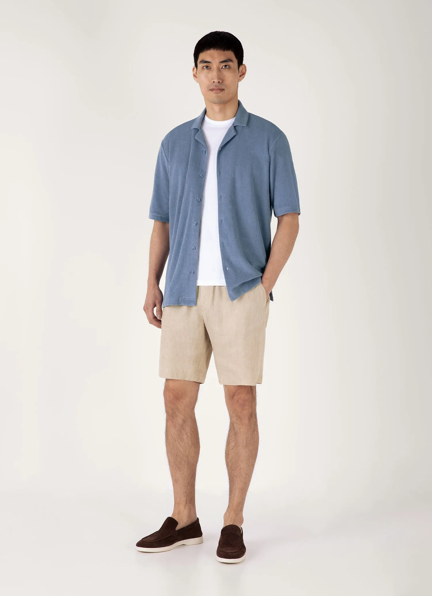 AntiSnagTechnology NonSlipGrip Men's Linen Drawstring Short in Light Sand