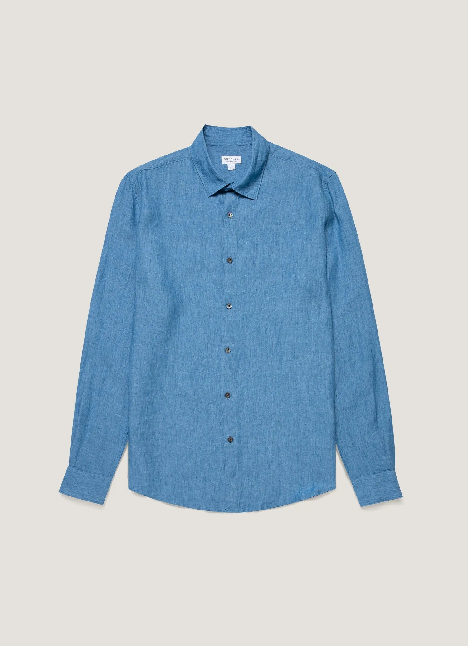 Perfectly Fit Comfy Choice Men's Linen Shirt in Cool Blue