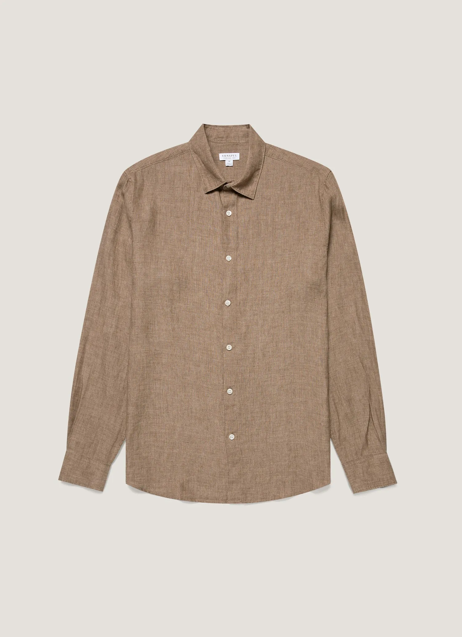 Men's Linen Shirt in Dune Simple and Chic