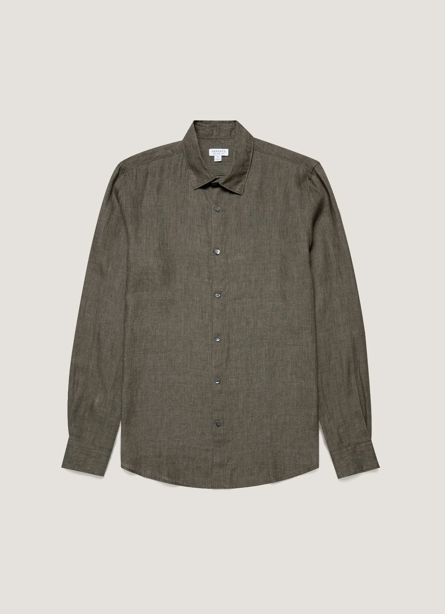 Men's Linen Shirt in Dusk Green Cool Weather Wear