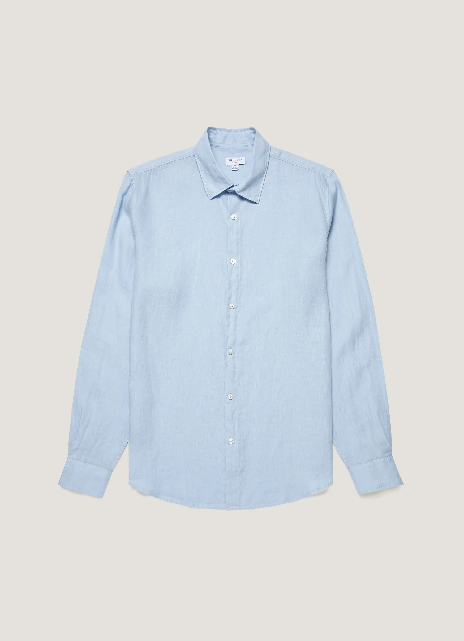 Men's Linen Shirt in Light Blue Casual Layer Wear