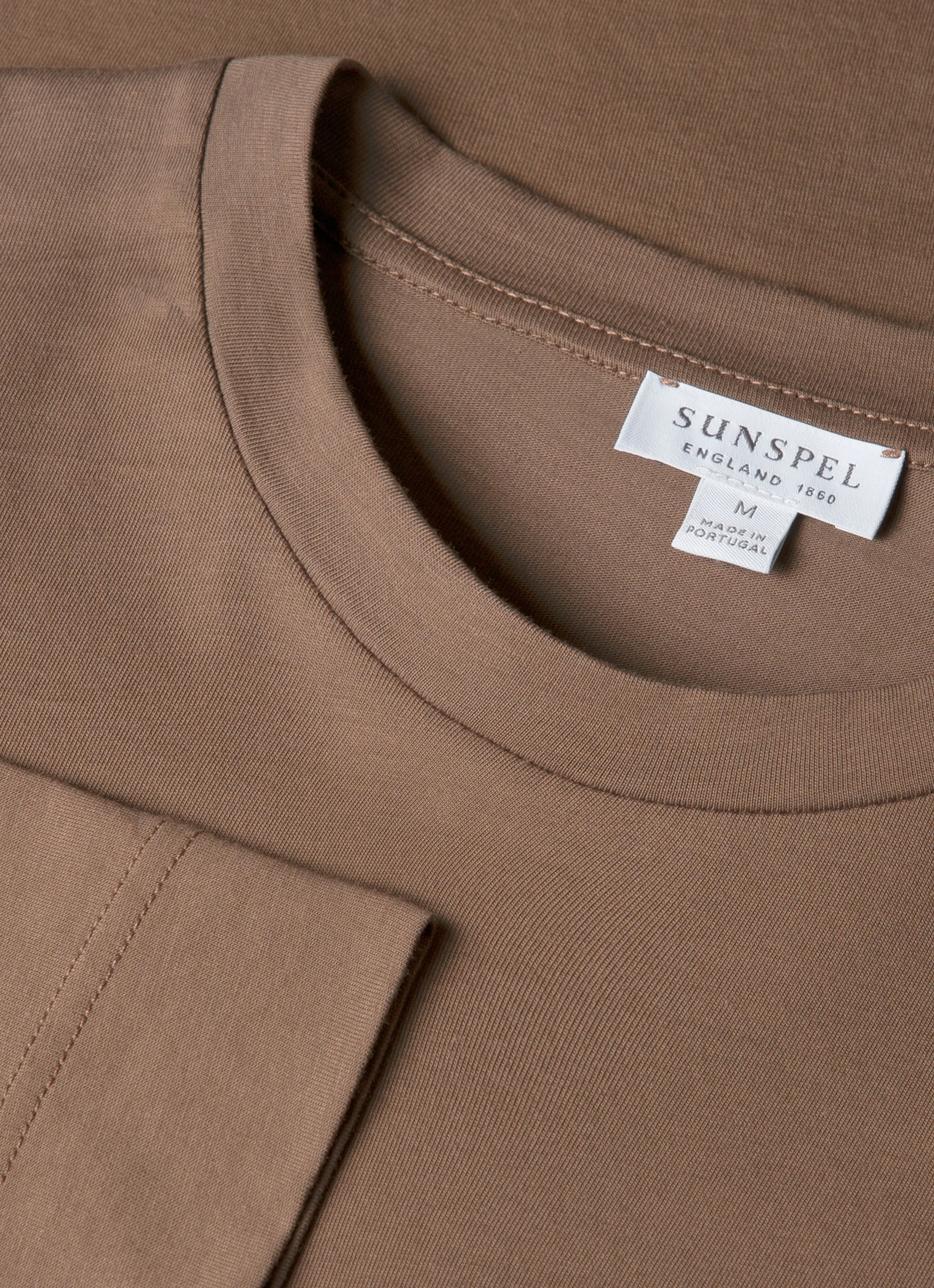 Men's Long Sleeve Riviera Midweight T-shirt in Bark quick-drying