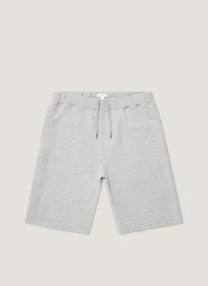 Men's Loopback Shorts in Grey Melange Clean Fit WaterResistantFinish