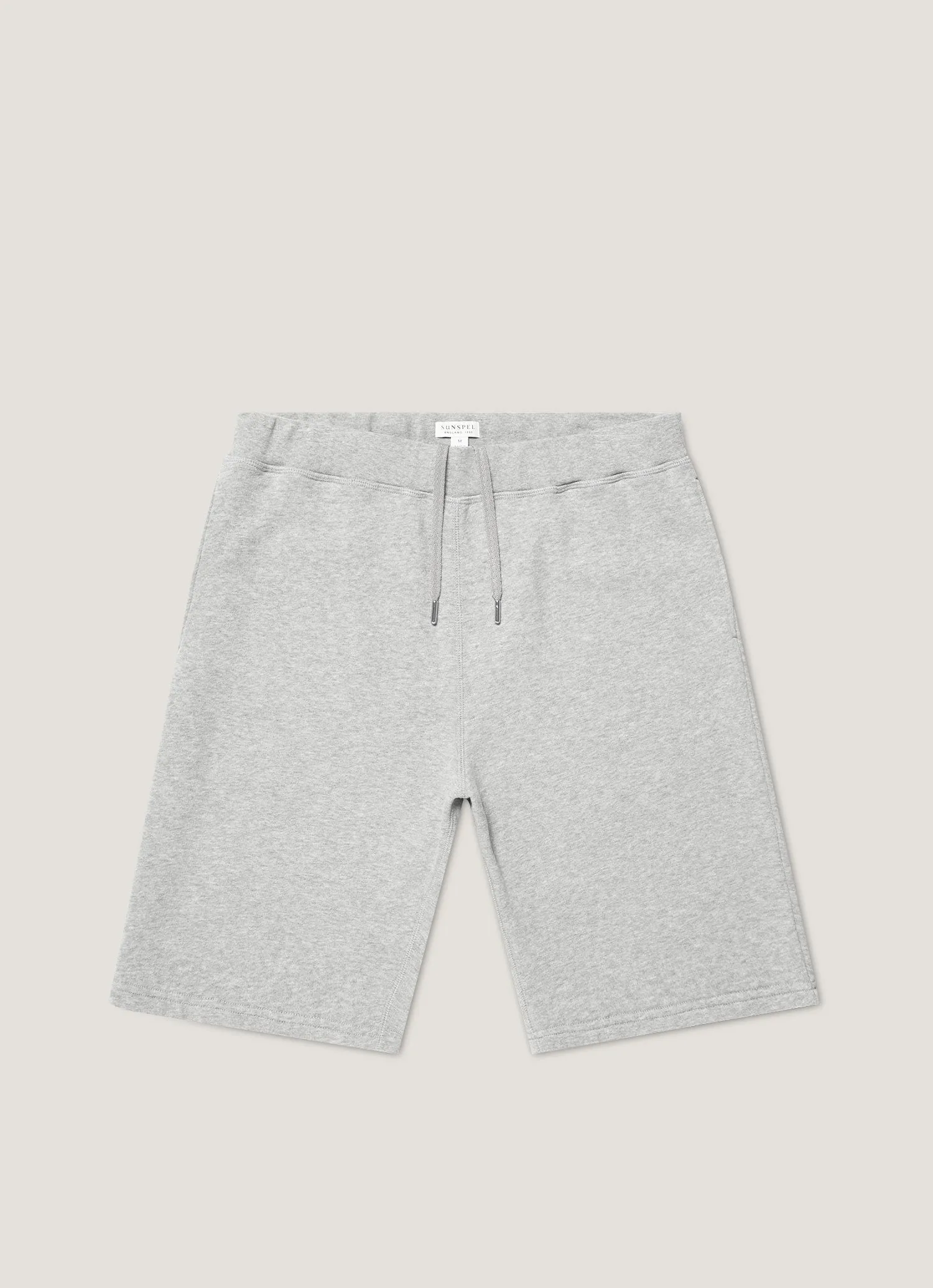 Men's Loopback Shorts in Grey Melange Clean Fit WaterResistantFinish