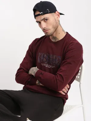 Men's Maroon Solid Round Neck Pullover comfort test