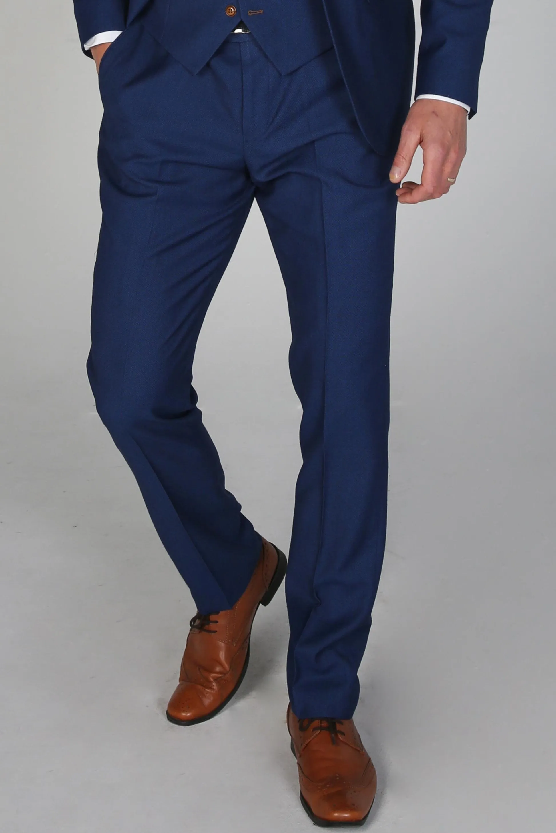 Men's Mayfair Blue Trousers FlexibleStretchWeave