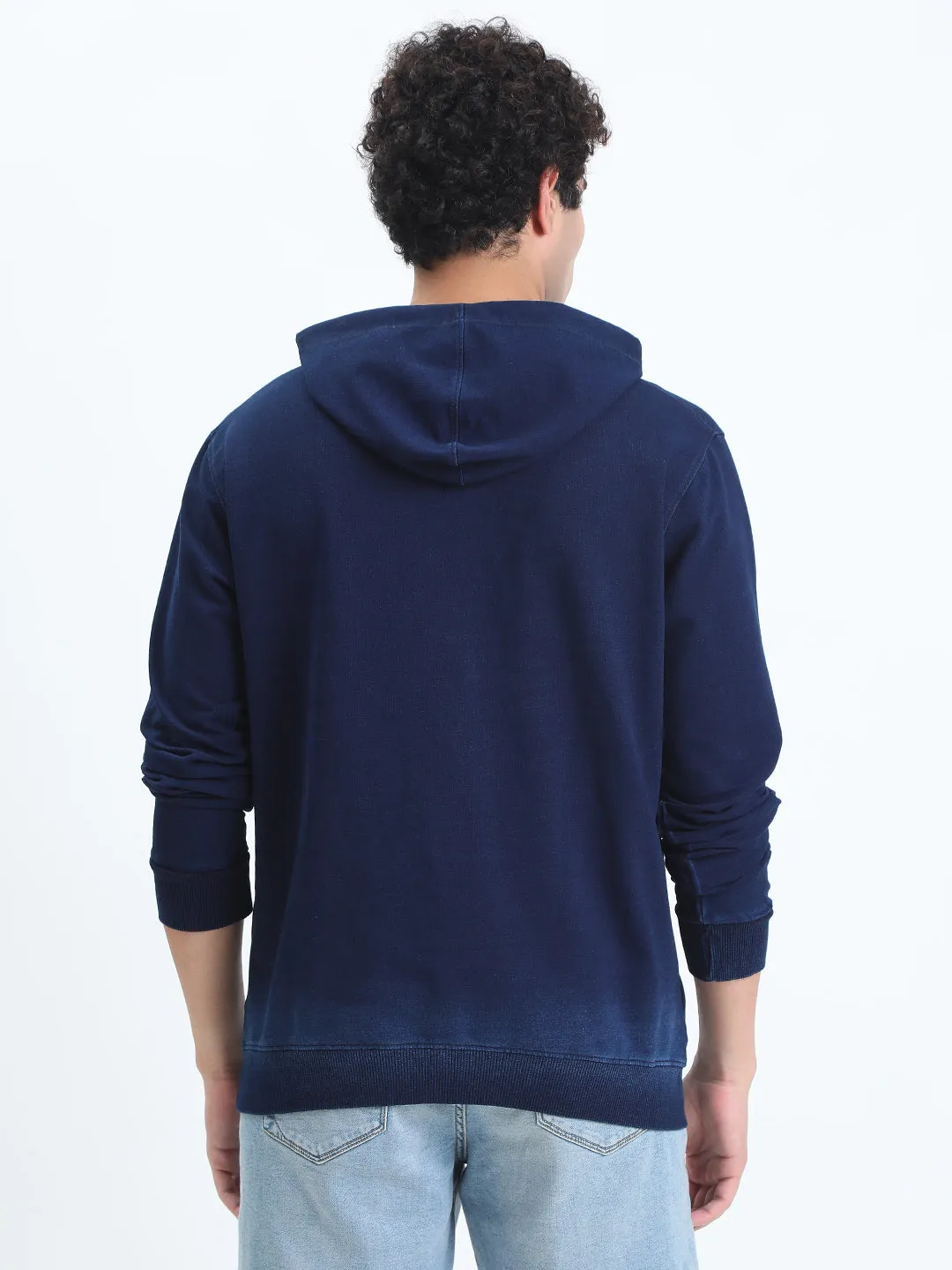 Men's Navy Blue Long Sleeve Hoodie Trendy Colors